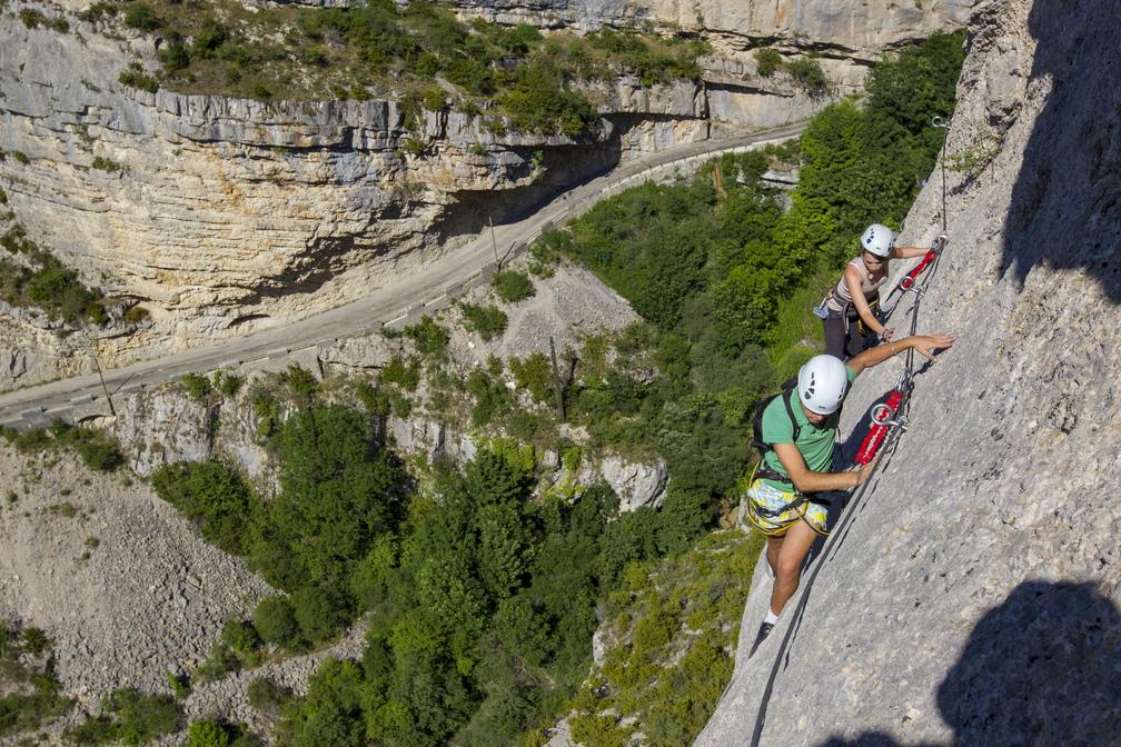 Via-ferrata à proximité de Valdie